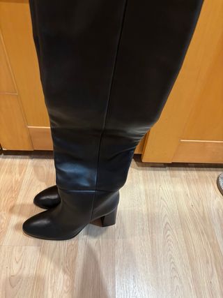 Botas altas negras de Piel
