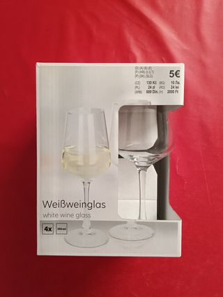 4 Copas Vino Blanco - Cristales