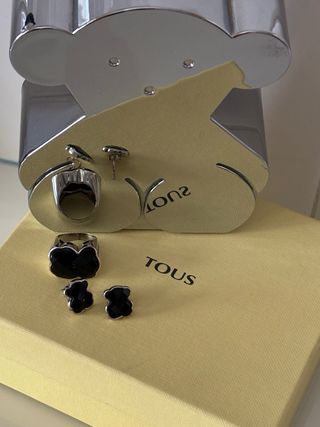 Joyas Tous ónix - anillo y pendientes