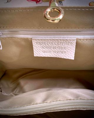 Bolso de piel italiana estilo arte hecho a mano