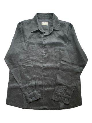 Camicia Lino Nera Uomo XL