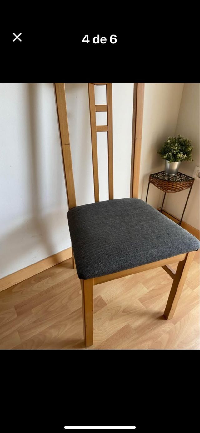 Mesa redonda extensible + 4 sillas