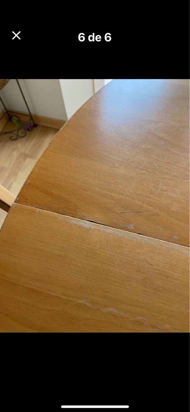 Mesa redonda extensible + 4 sillas