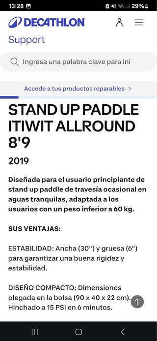 Tabla Paddle Surf Hinchable Itiwit