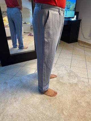 Pantaloni Uomo Blu Tg.50 Cotone