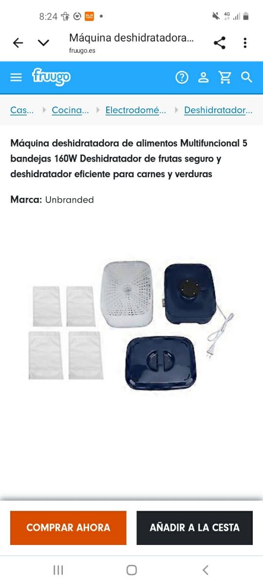 Deshidratador 5 bandejas 160W