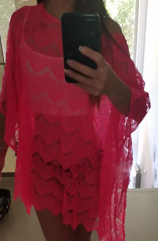 Vestido playa Calcedonia rosa