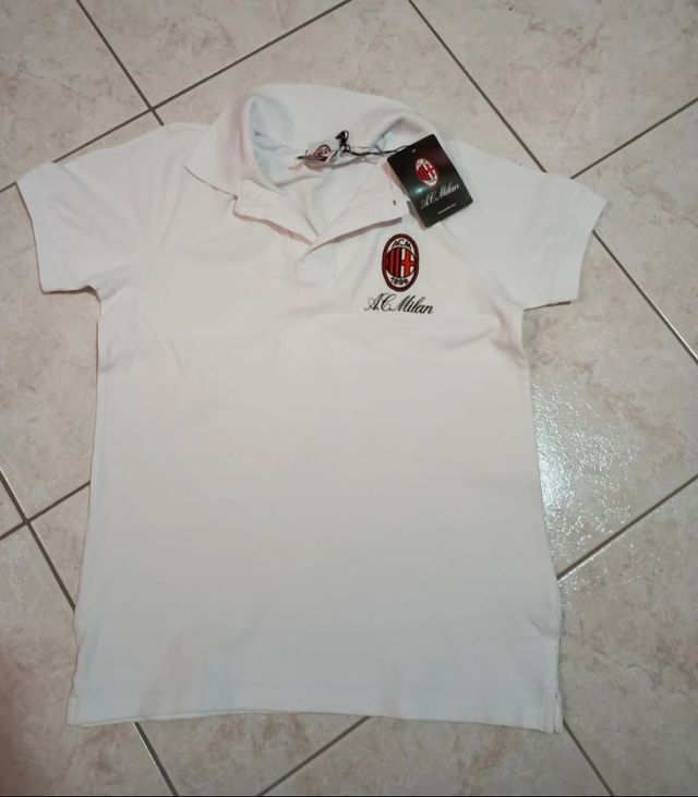 Polo AC Milan bianca uomo