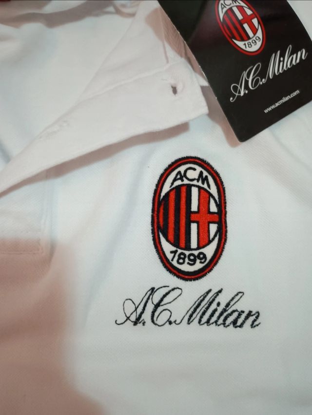 Polo AC Milan bianca uomo