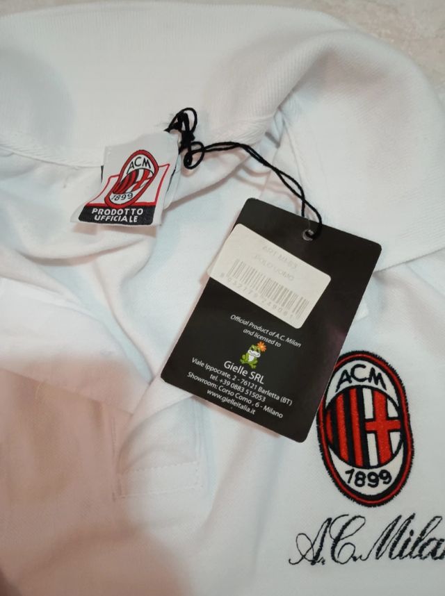 Polo AC Milan bianca uomo