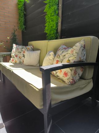 Conjunto jardín sofá y mesa