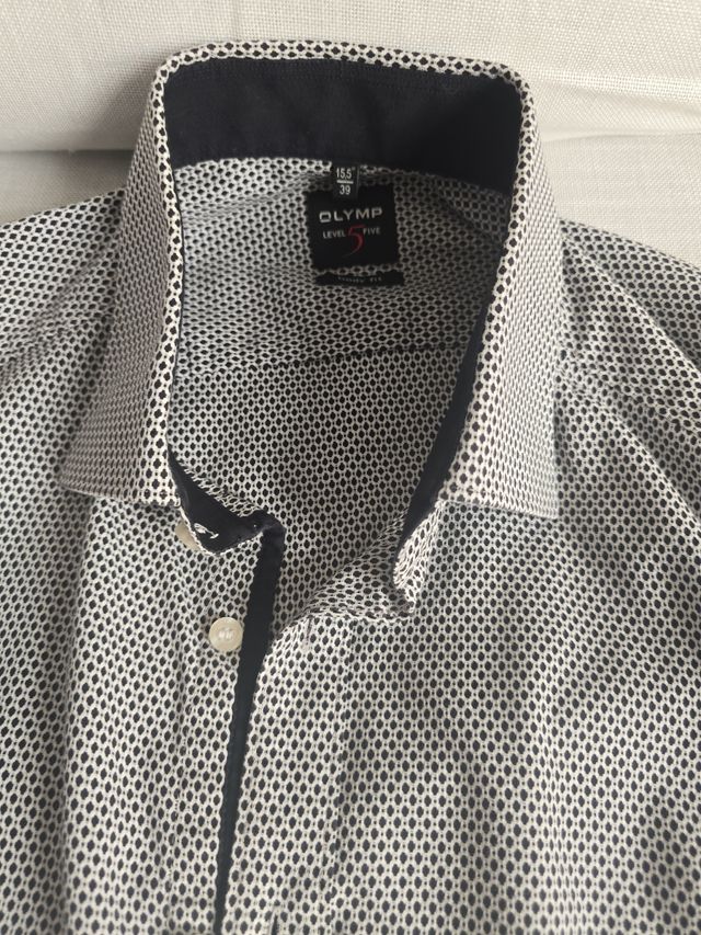 Camisa Olymp Level Five L - Blanco y Negro