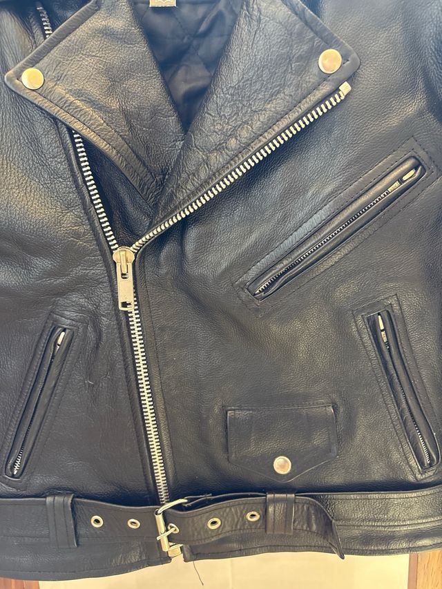 Chaqueta cuero Akaso negra talla S