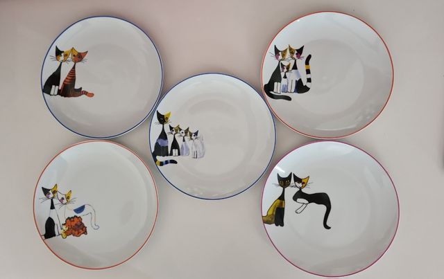 5 Piatti Gatti Rosina Wachtmeister