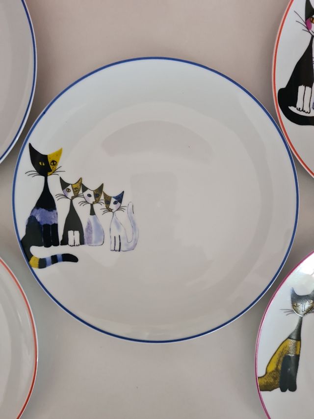 5 Piatti Gatti Rosina Wachtmeister
