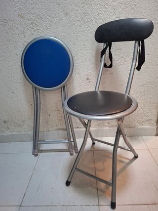 Silla y banqueta plegable