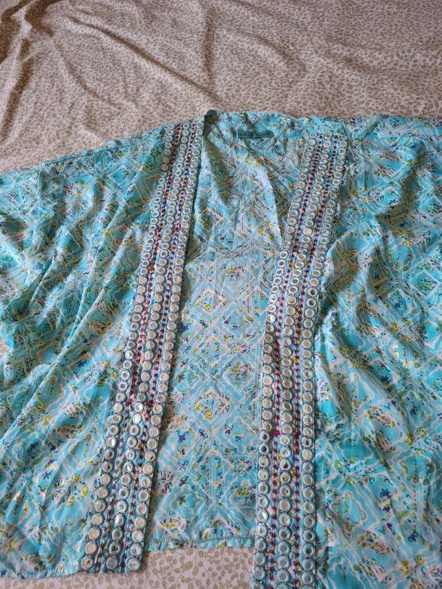 Kimono Corto Vintage Azul