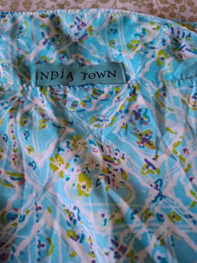 Kimono Corto Vintage Azul