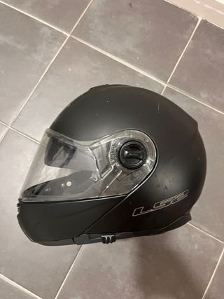 Casco moto LS2 negro mate