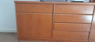 Mueble salón madera - 4 cajones