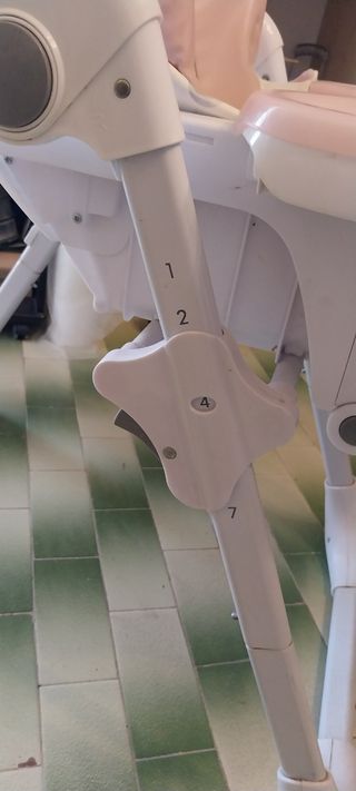 Trona bebé plegable rosa