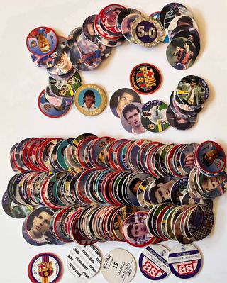 Lote de 200 tazos de fútbol