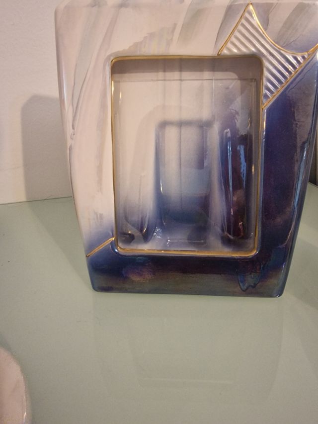 Juego Decorativo Cerámica Azul