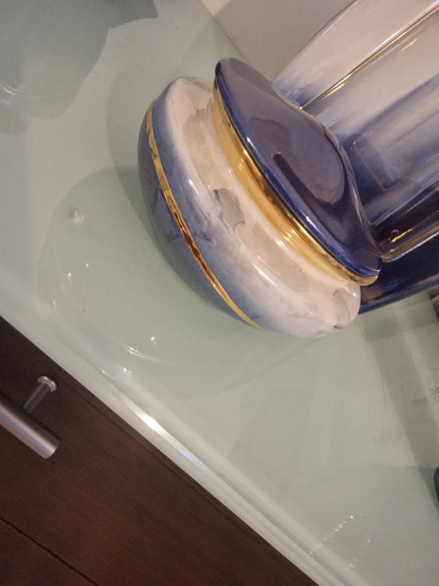 Juego Decorativo Cerámica Azul