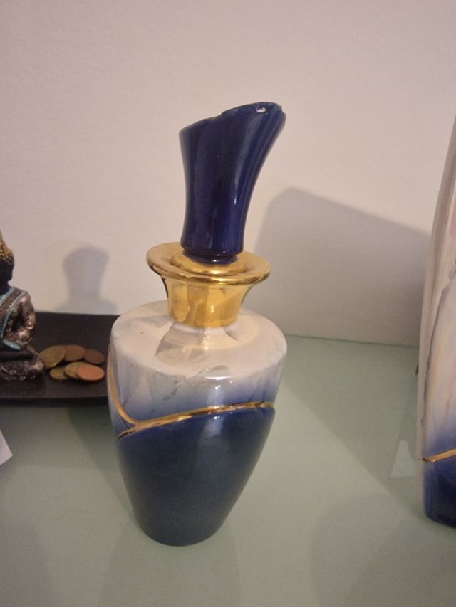 Juego Decorativo Cerámica Azul