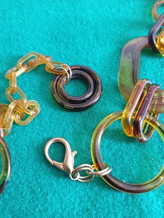 Cinturón vintage marrón dorado