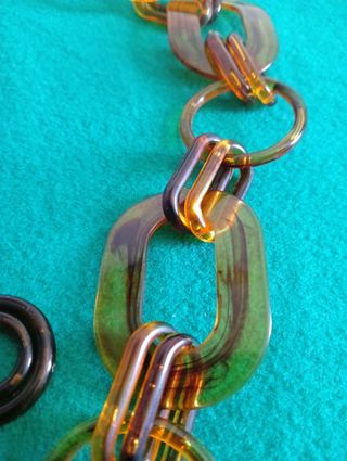 Cinturón vintage marrón dorado