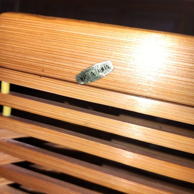 Taiwan 2x artesanía bambú bolsos plegables. Nuevo.