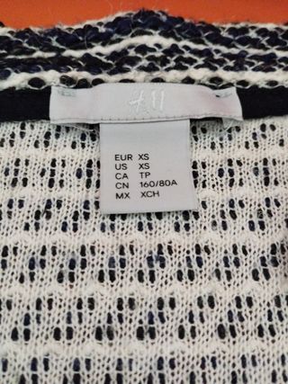 Chaqueta H&M rayas XS azul blanco