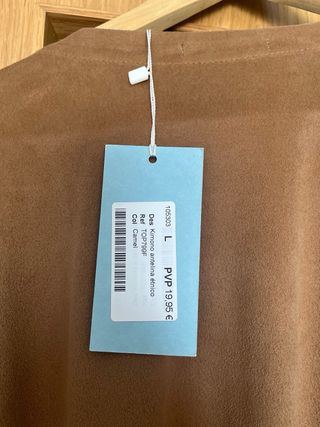 Chaqueta  kimono ante marrón flecos