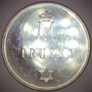 500 Pesetas España 1987 Prueba JCS - Plata