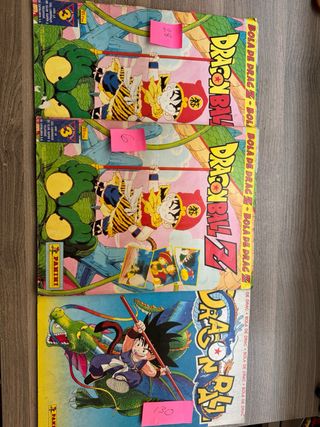 3 albumes de cromos Dragon Ball Z