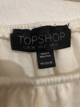 Topshop Blusa blanca talla XS