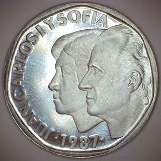 Moeda 500 Pesetas Espanha 1987 - Prova