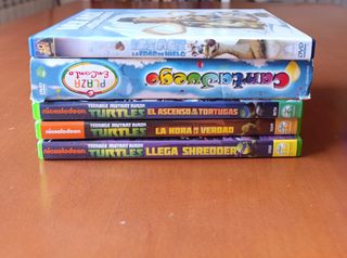 Lote DVD Las tortugas ninja, Cantajuego y ice age.