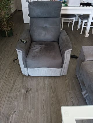 Sillón relax gris reclinable