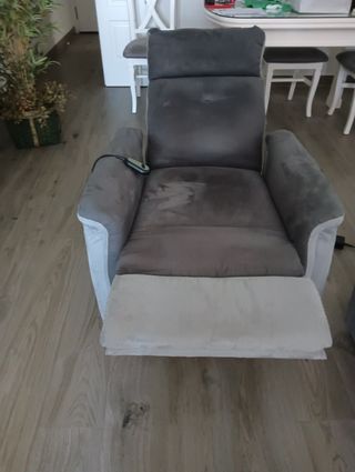 Sillón relax gris reclinable