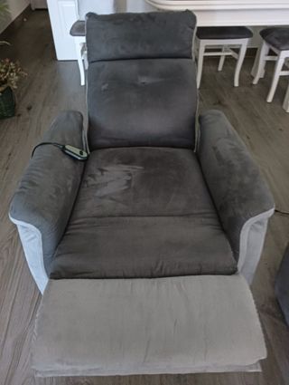 Sillón relax gris reclinable
