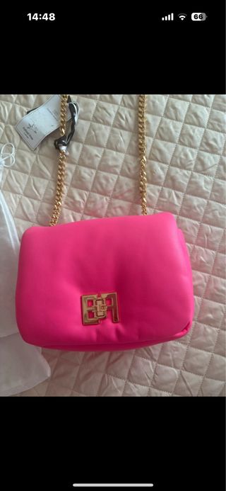 Mini borsa a tracolla rosa