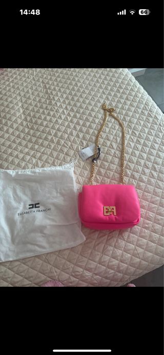 Mini borsa a tracolla rosa