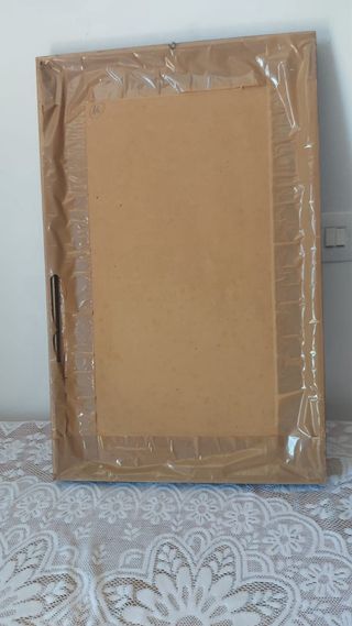 Quadro astratto arancione e viola