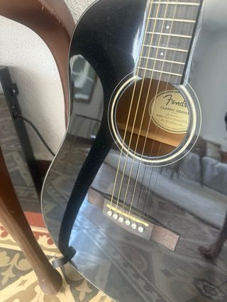 Guitarra Fender acústica negra