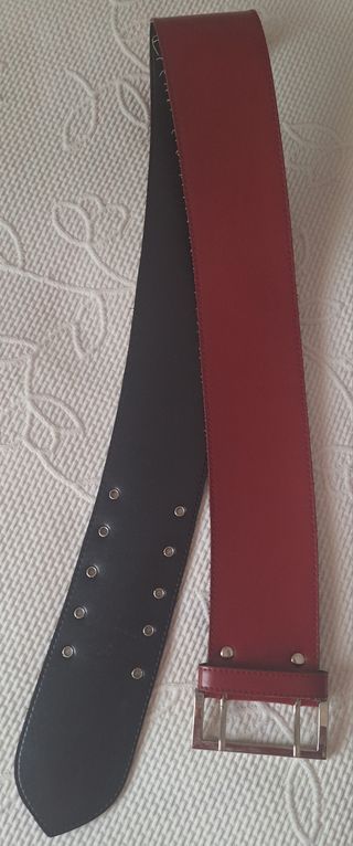 Cinturón bicolor rojo-negro