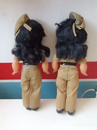 2 Muñecas militares vintage