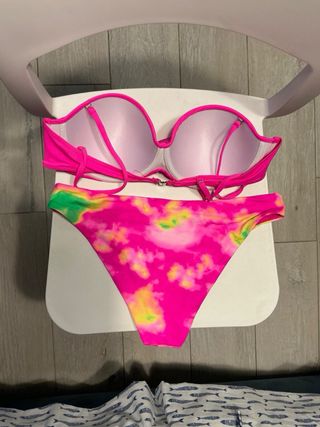 Bikini rosa e multicolor