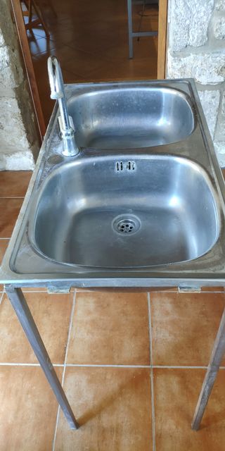 Fregadero acero inoxidable 2 senos